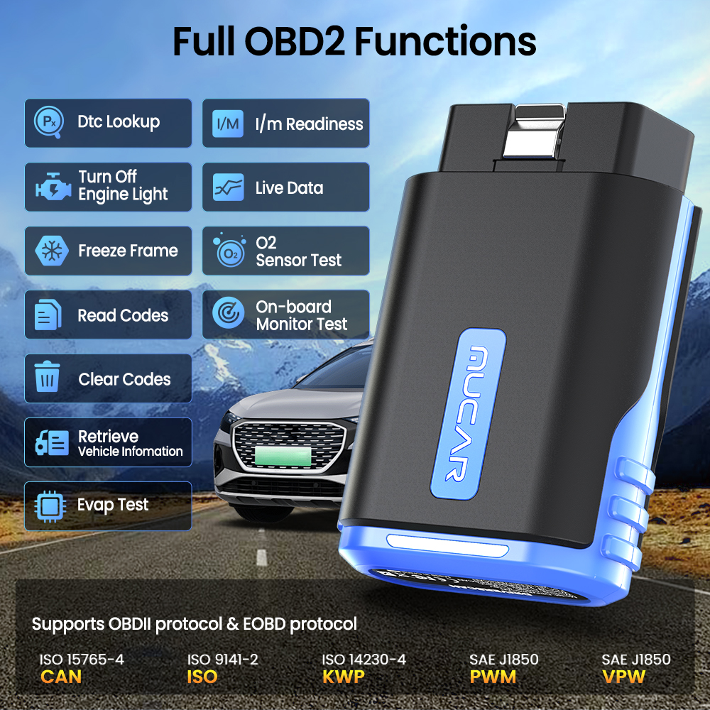 MUCAR DriverScan OBD2 Scanner Bi-directional Scan Tool OE Level All System Diagnostic Active Test 15 Service Function