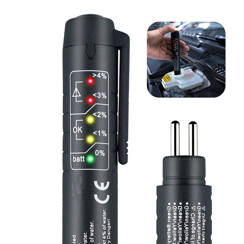 Car Diagnostic Tool Portable Brake Fluid Tester Pen With 5 LED Indicator Light