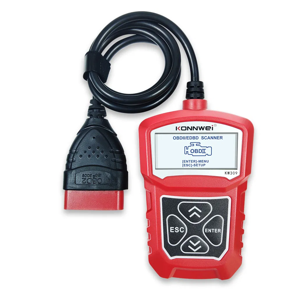 Konnwei Kw309 OBD2 Scanner - Automotive Diagnostic Tool, Red