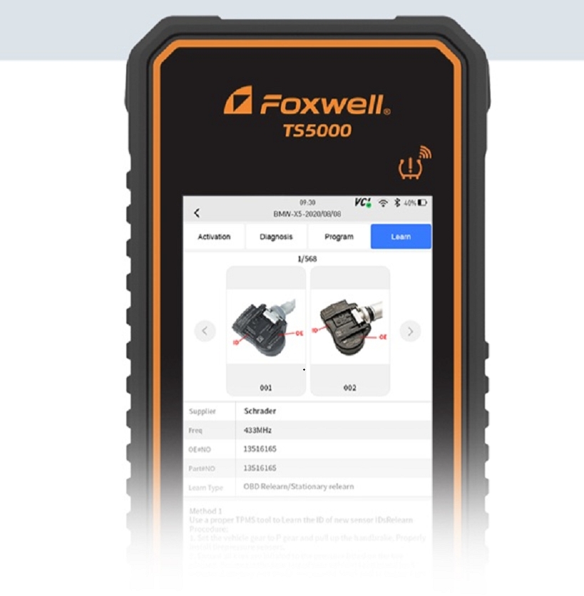 100% Original Foxwell Diagnostic Tools Wireless TPMS Tablet Automotive OBD2 Scanner Maxi TPMS Diagnosis and Programming TS5000