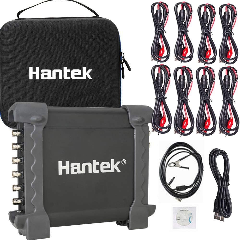 Hantek 1008C+ 8CH Automotive Diagnostic PC Oscilloscope 2.4MSa/s USB 2.0 Bandwidth 100K Program Generator