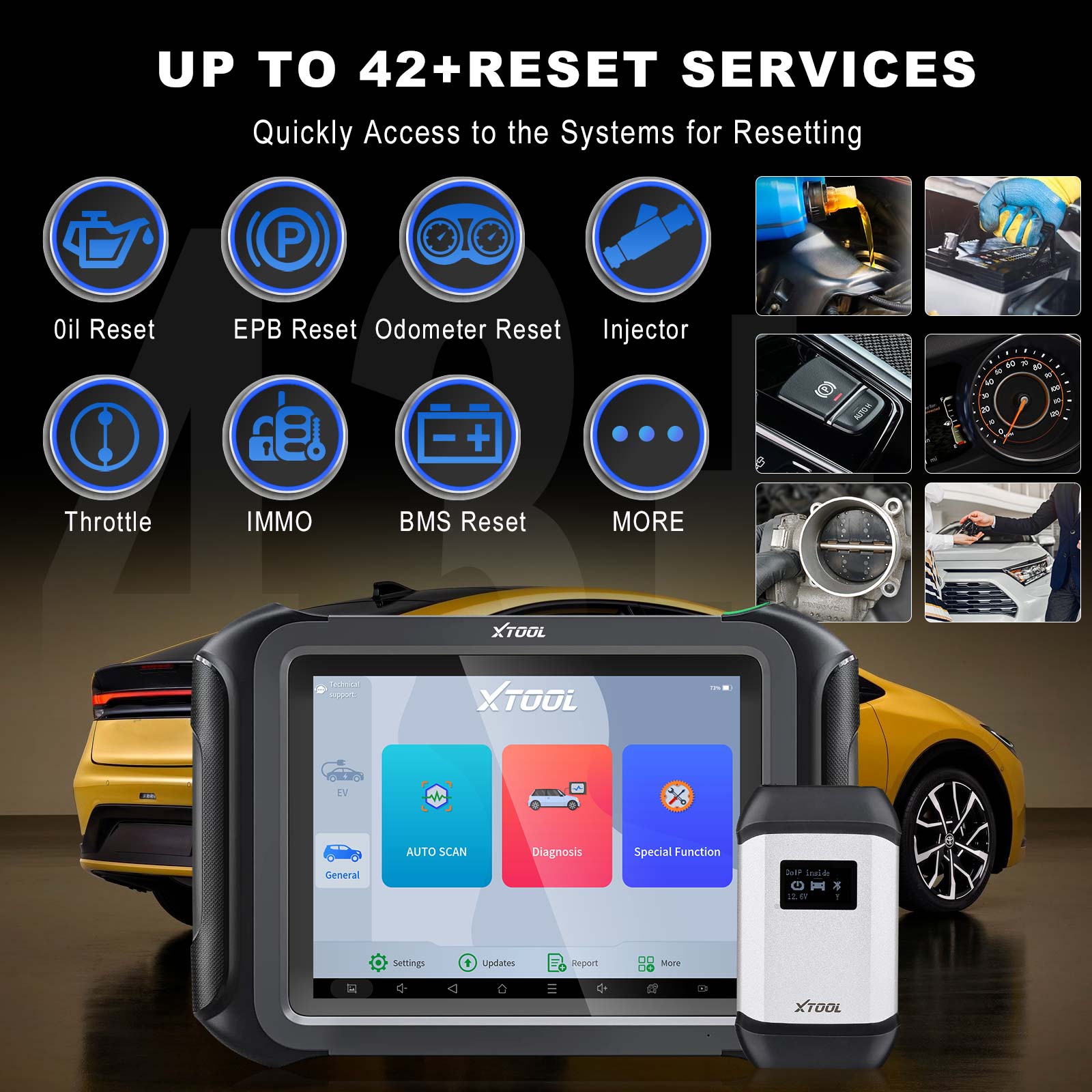 XTOOL EV Electric Vehicles Diagnostic Tablet DoIP and CANFD Xtool EV Battery Tester for Tesla BYD With Battery Pack Detection