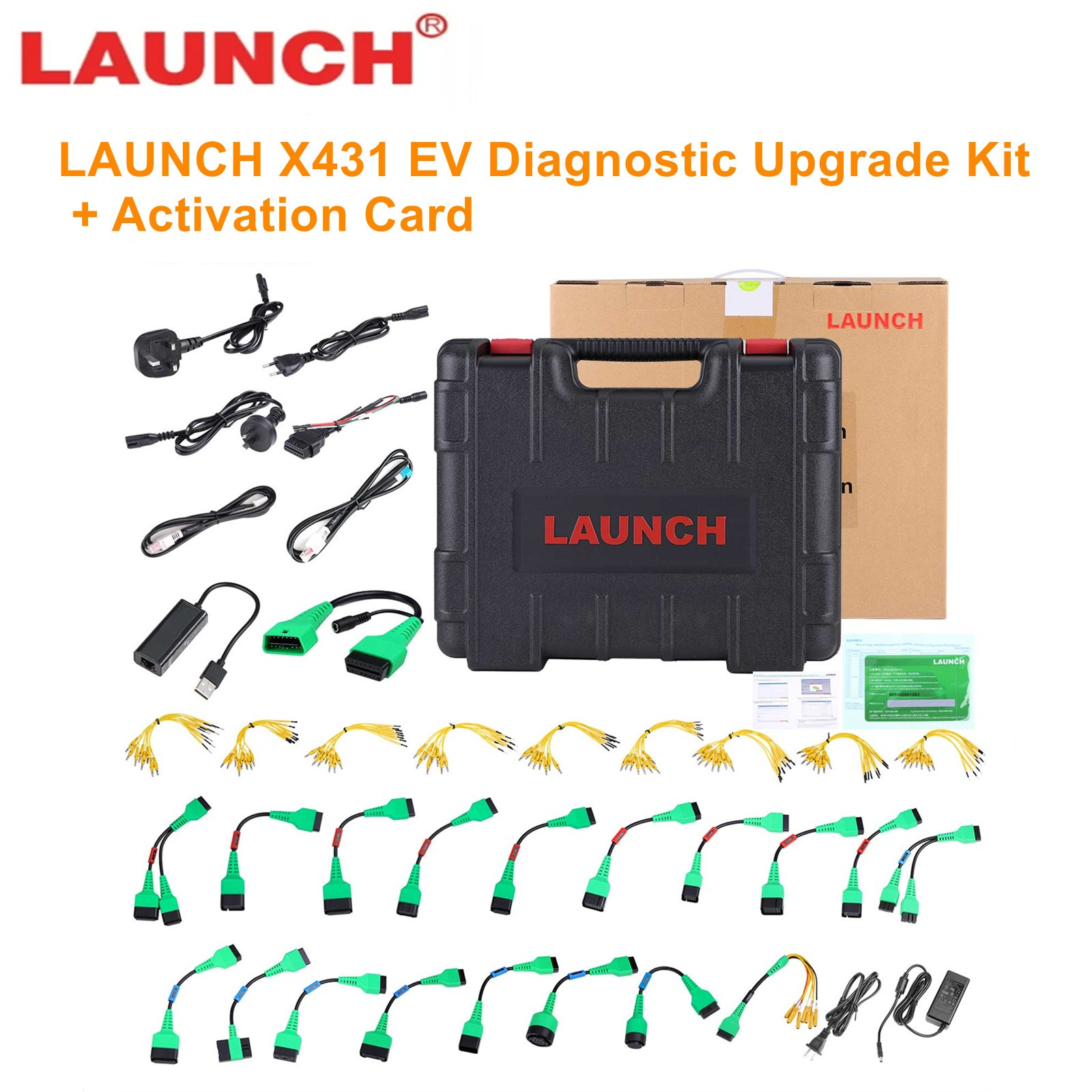 LAUNCH X431 New Energy EV Car Diagnostic Tools Work With X431 PAD V / PAD VII Electric Vehicle Cables