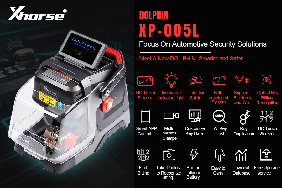 US/EU/UK Free Ship Xhorse Dolphin II XP-005L Car Key Cutting Machine And VVDI Key Tool Max Pro