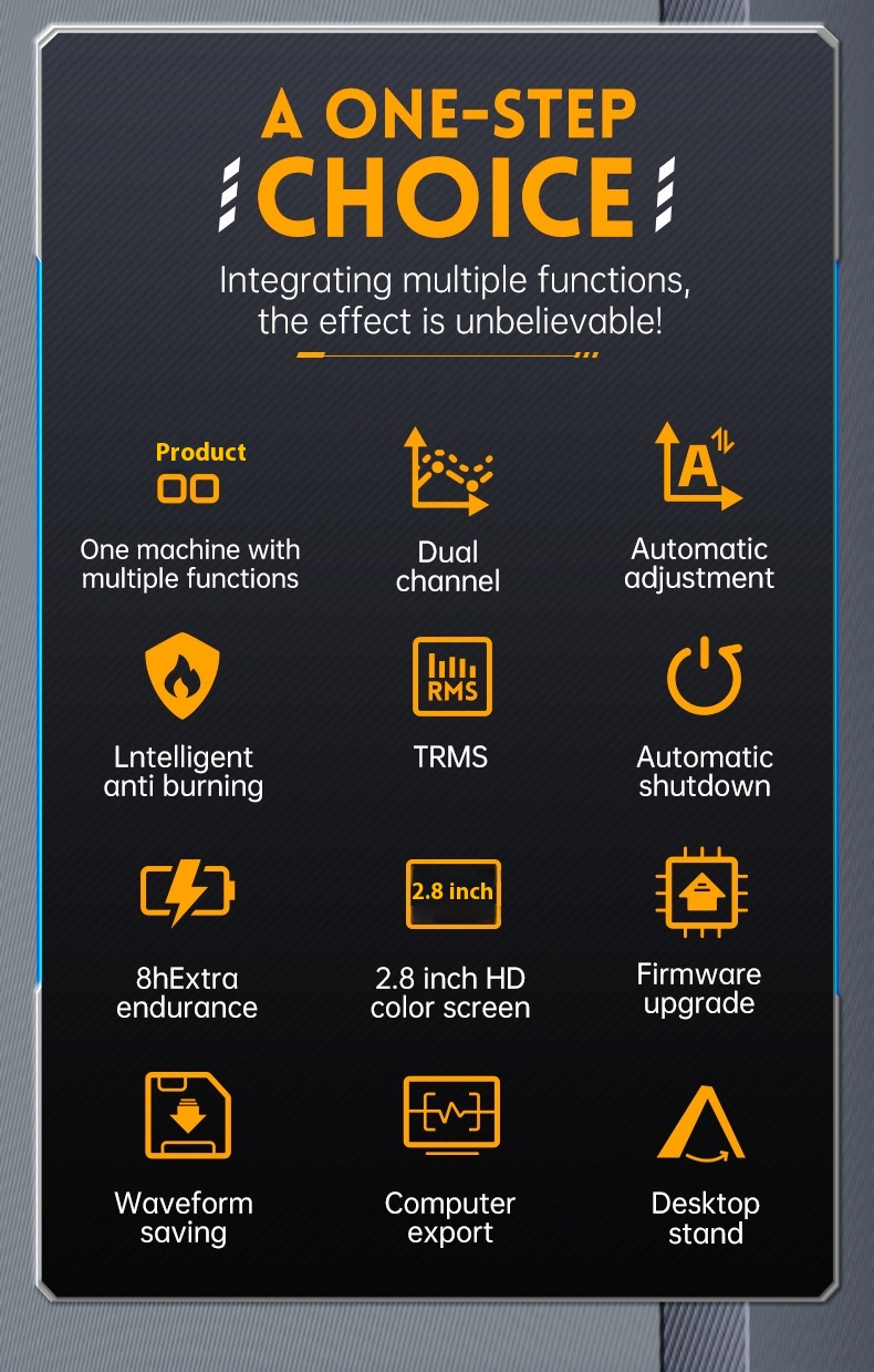 Portable Dual Channel Three-in-One Handheld Digital Oscilloscope for Auto Repair Small and Easy to Use
