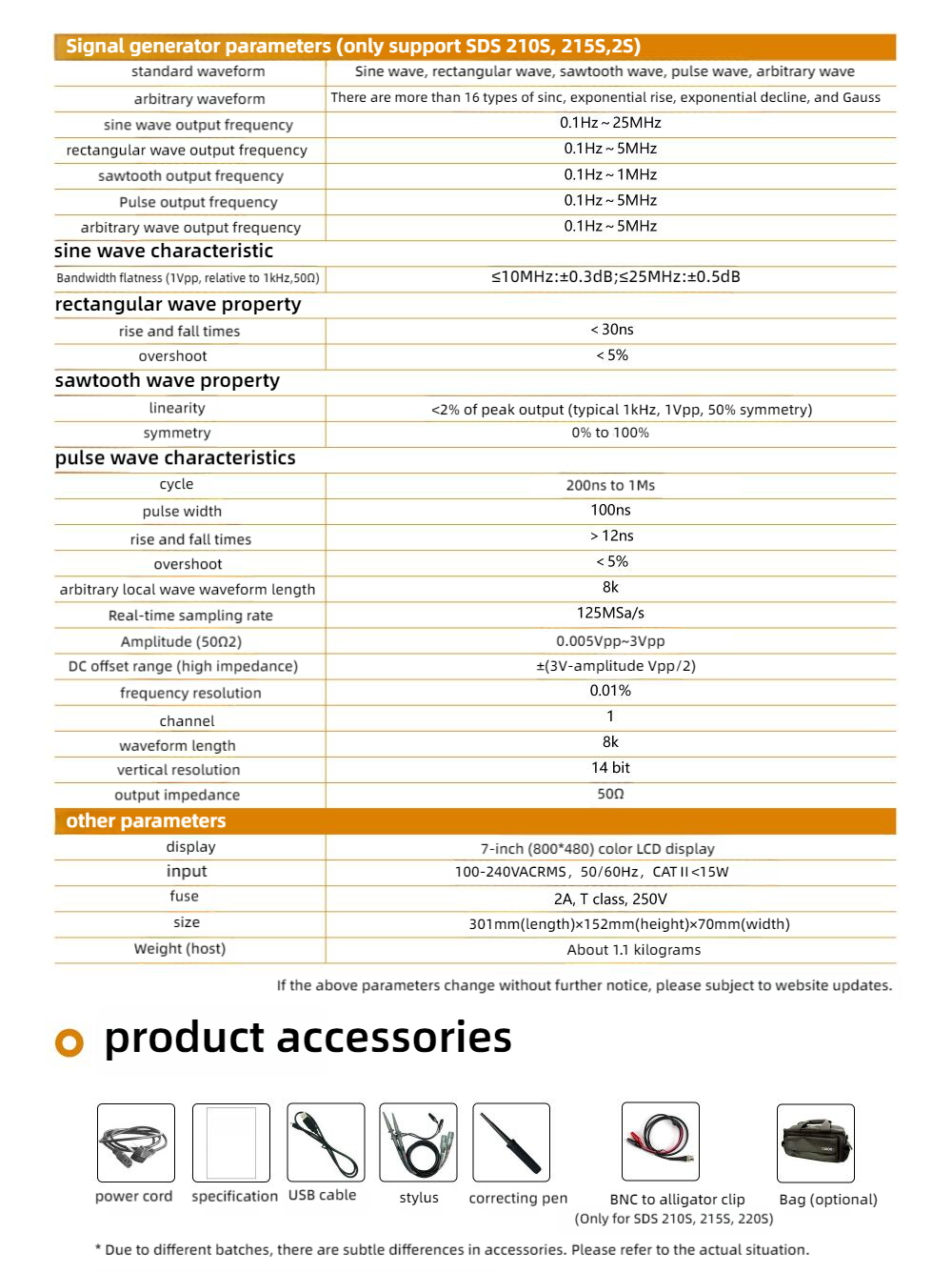OWON Oscilloscope Settings