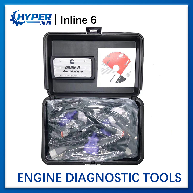 Professional for COM-Mins Inline 6 V7.62 Data Link Adapter Heavy Duty Diagnostic Tool Full 8 Cable Truck Scanner Inline6