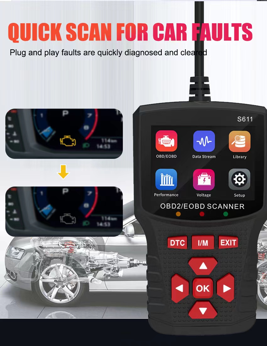 OBD OBD2 Scanner OBDII/EOBD Engine Code Reader Engine Obd2 Car Scanner Diagnostic Tool for All Cars Obd 2 Scanner