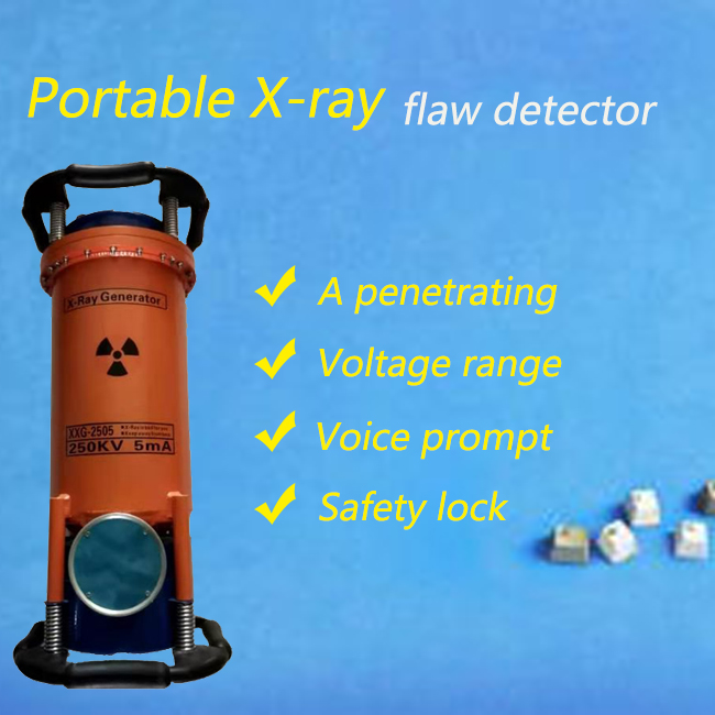 Industrial radiographic testing equipment close-up