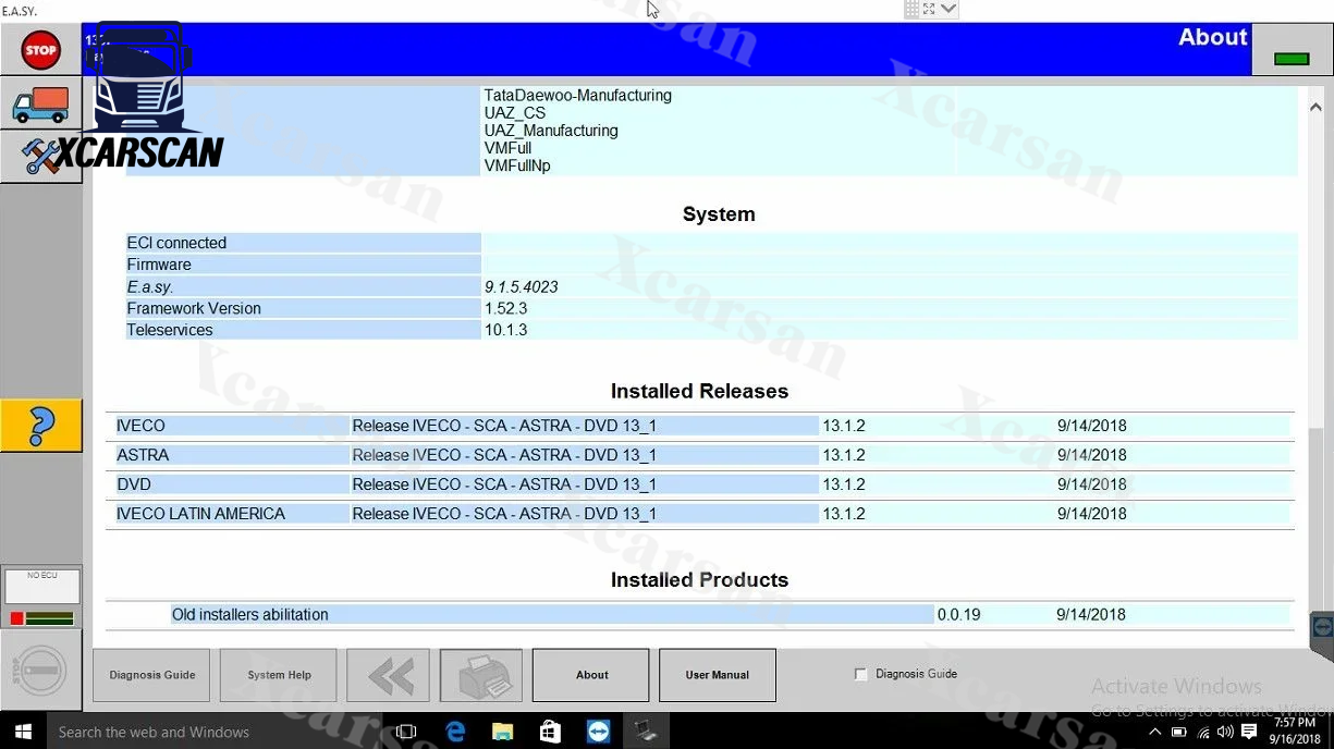 Software Parameters