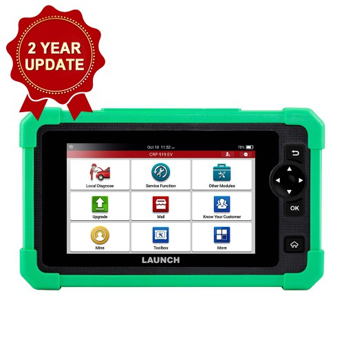 LAUNCH CRP919 EV Diagnostic Scanner for Electric Vehicles New Energy Cars Support CAN FD,DoIP Action Test Code Reading