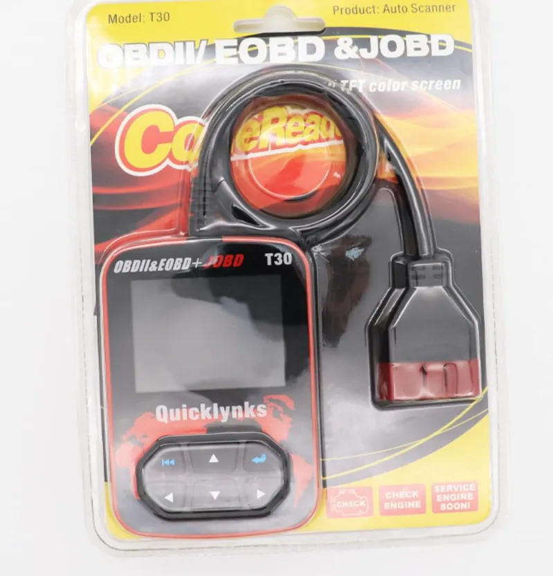 Automotive OBD Diagnostic Code Reader OBD2 Jobd2 Auto Scan Tool T30