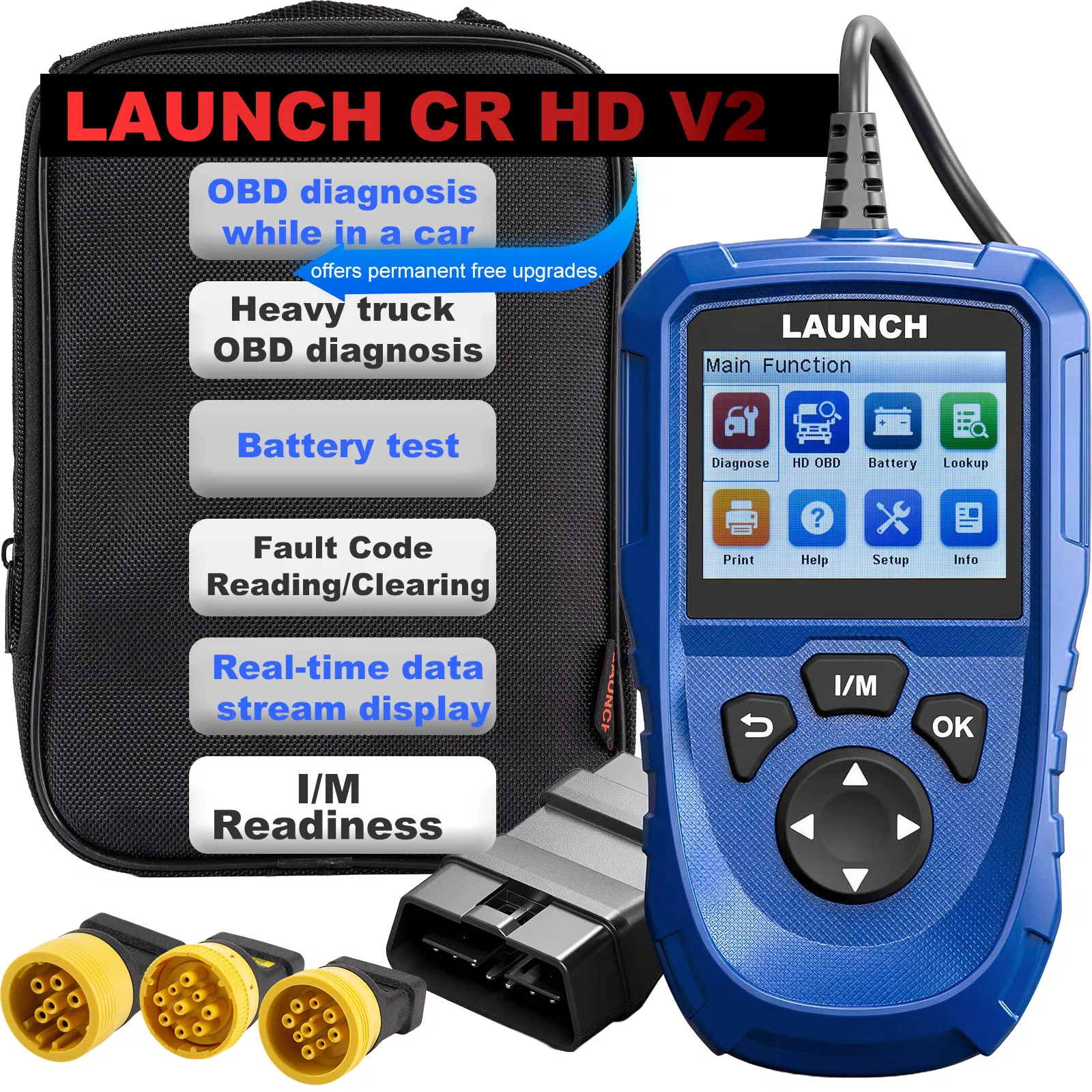 LAUNCH CR HD V2 Diagnostic Tool Overview Display