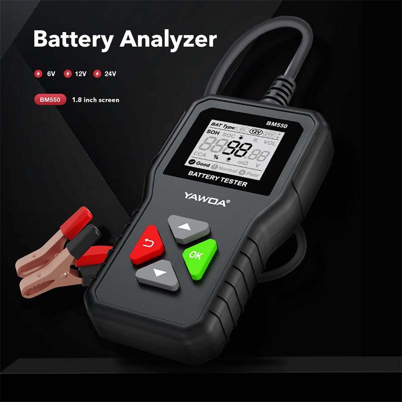 BM550 12V 100-2000A Digital Battery Tester with Car Diagnosis for Universal Fitment-Automotive Battery Analyzer