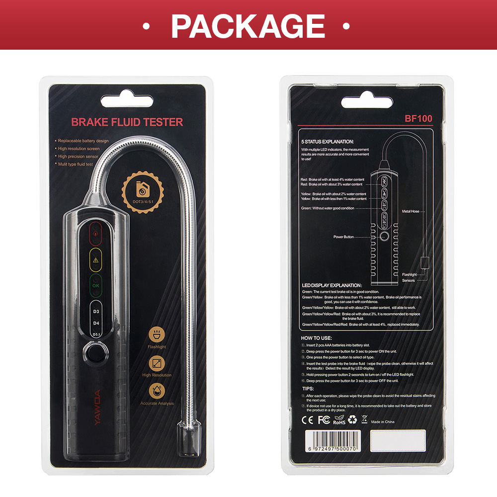 Brake fluid tester indicators