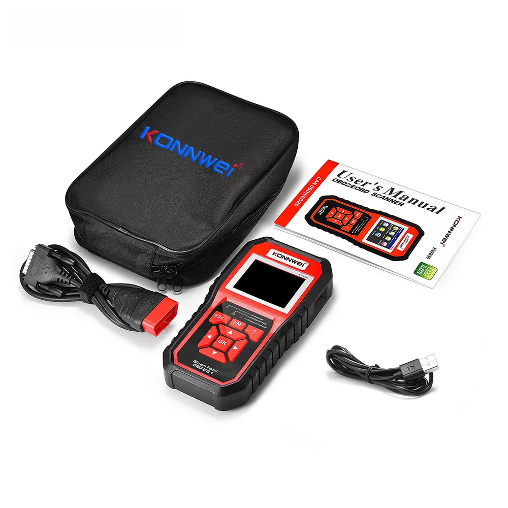 Konnwei Kw850 OBD2 Code Reader Scanner Diagnostic Tool Accessories List