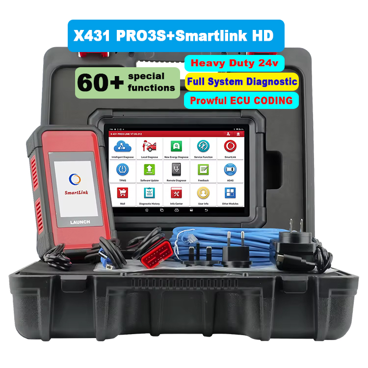 Launch X431 PRO3s+Smartlink HD Plus 12V 24V Heavy Duty Truck Scanner Diagnostic Tools