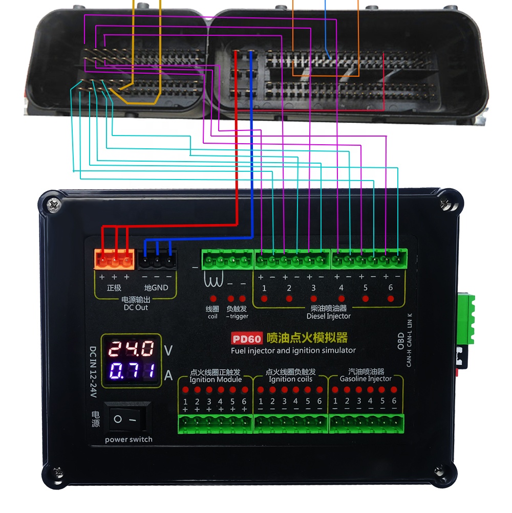 PD60 Fuel Injection Ignition Simulator ECU Maintenance Platform Testing Equipment For Gasoline Diesel Vehicle Engine Analyzer