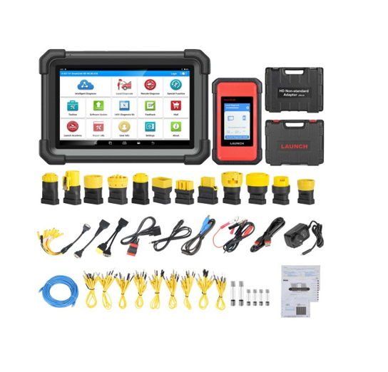 Newest Launch X431 V+ Tablet 4.0 and SmartLink HD Heavy Duty Truck Diagnostic Tool for 12V 24V Trucks