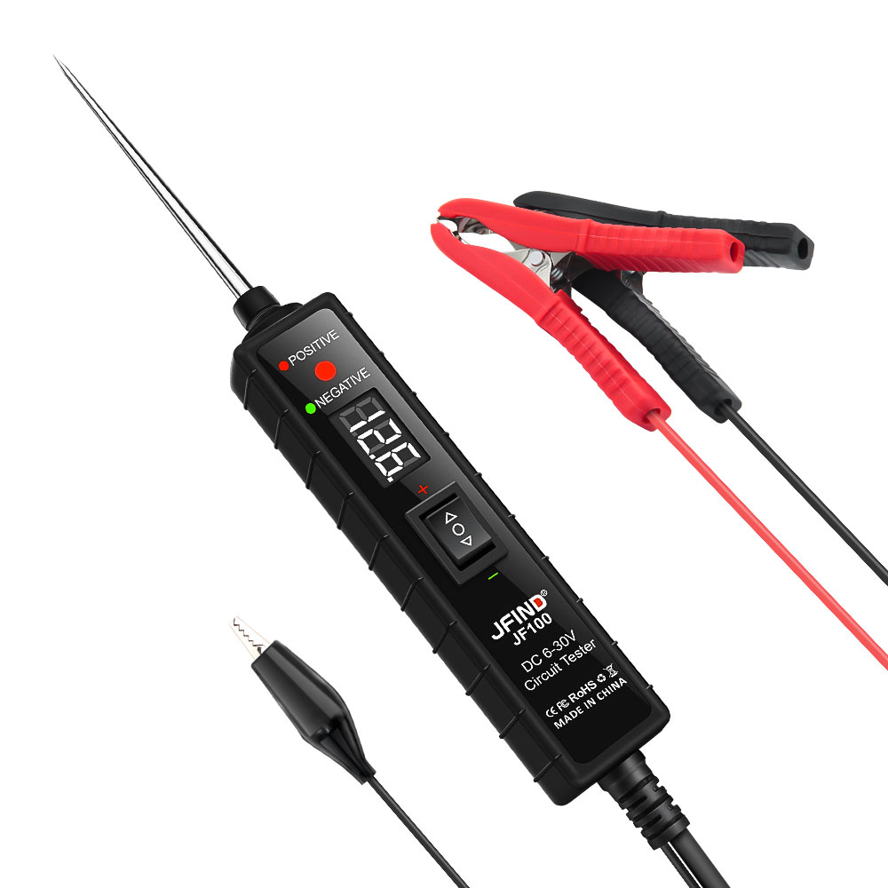 Automotive Circuit Tester JFIND JF100 Power Probe Kit Digital Display DC6-30V Car Circuit Tester