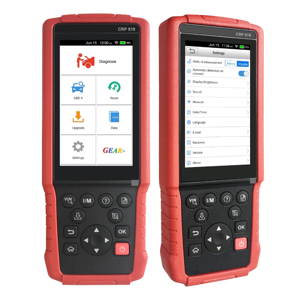 CRP818 OBD2 Diagnostic Tool Full System Automatic Identification of VIN Oil Lamp Reset, Brake Pad Reset