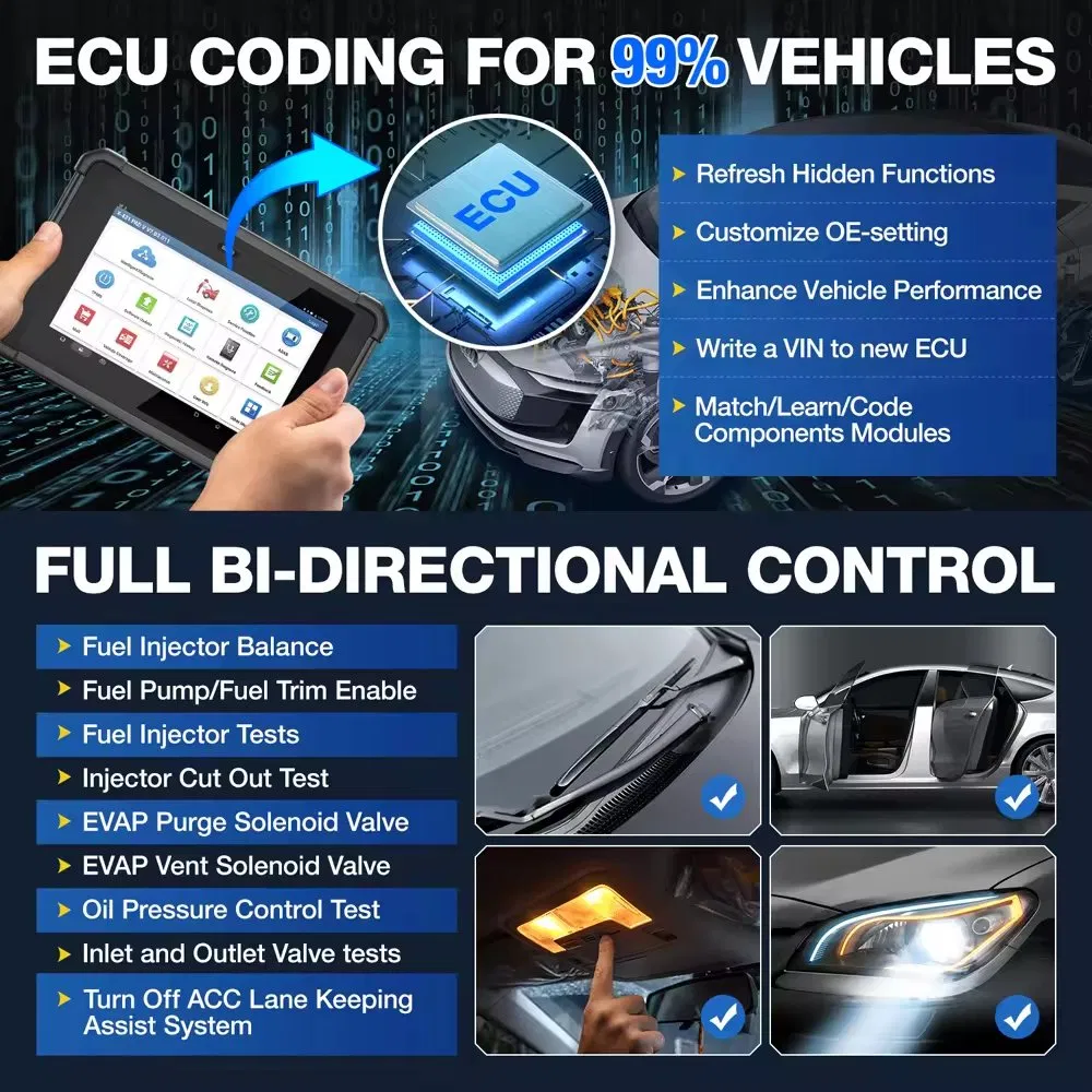 Launch X431 Pad V Auto ECU Online Programming Coding Control Full Reset Functions Automotive Scan Diagnostic Tools