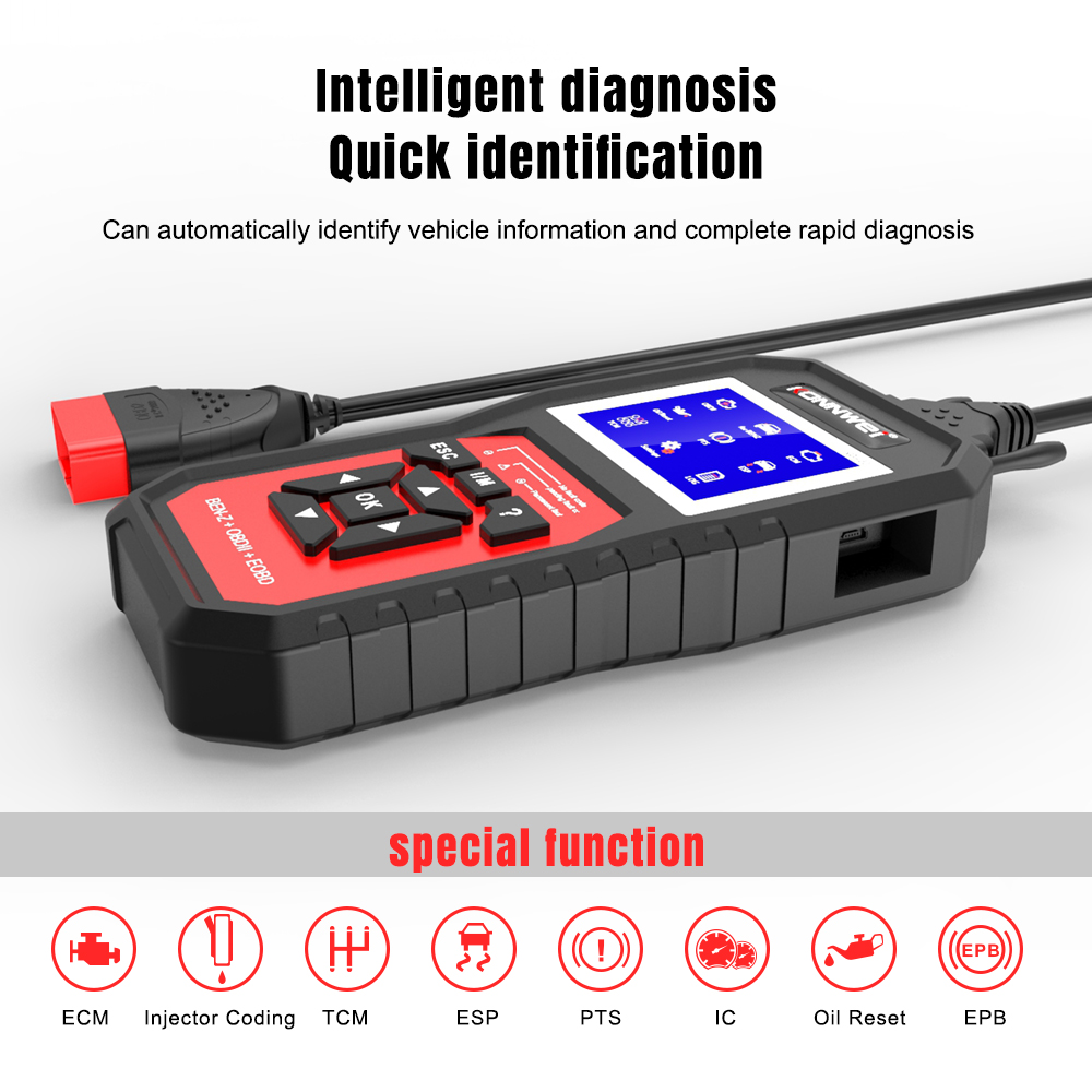 KONNWEI KW460 for Mercedes-Benz 11 Special Functions Full System ABS Brake System Diagnostic Scanner