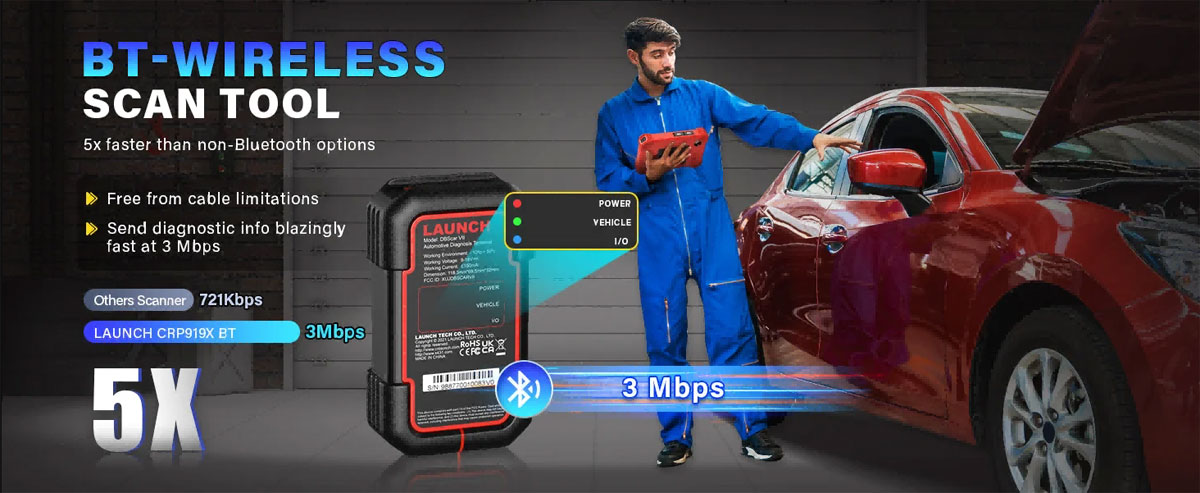 LAUNCH X431 CRP919X BT Bluetooth Connection