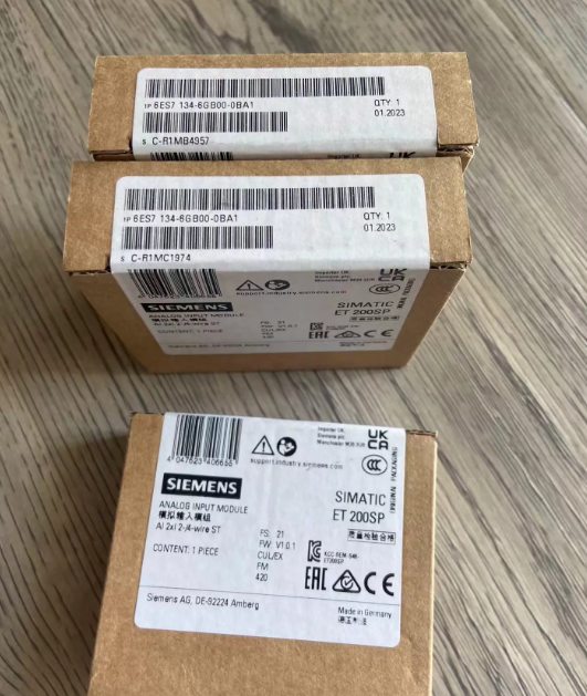6ES7134-6GB00-0BA1 ET 200SP AI 2xU/I 2/4-Wire Analog Input Module 24V DC ATEX Zone 2 Certified Hot-swap &amp; Fault Diagnostics