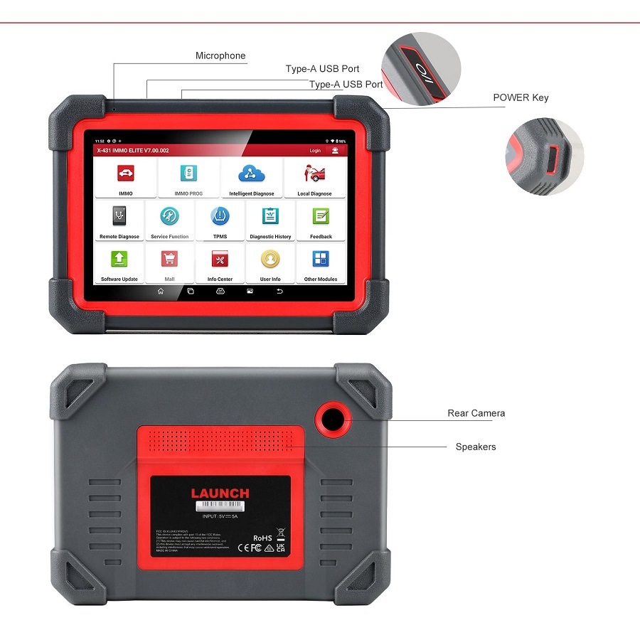 Launch X431 IMMO Plus 2 Year Free Update Diagnostic Car Auto OBD2 Scanner