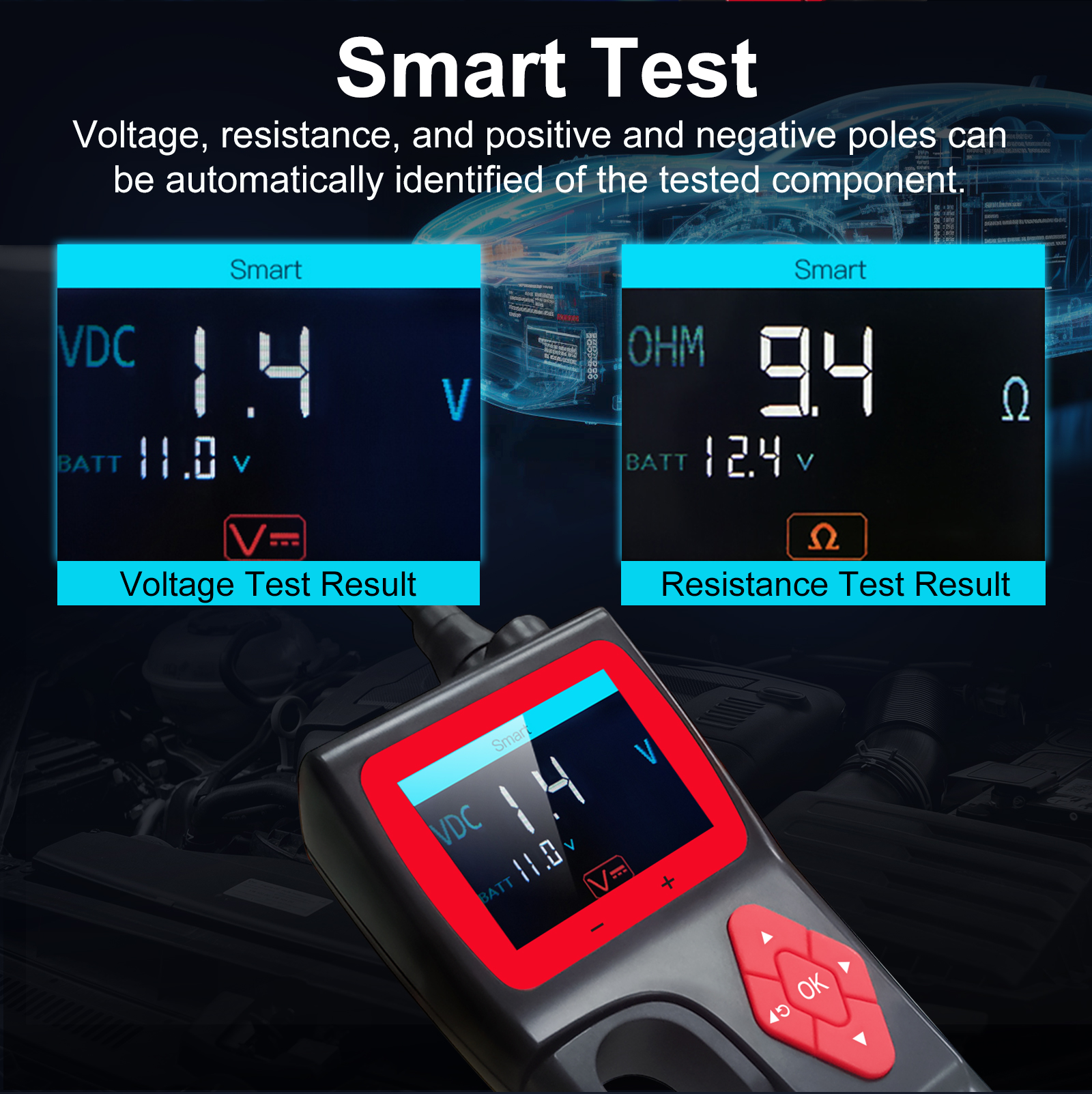 Topdiag P200 Automotive Circuit Tester Multimeter Mode Vehicle Electrical System Circuit Diagnostic Power Probe Circuit Tester