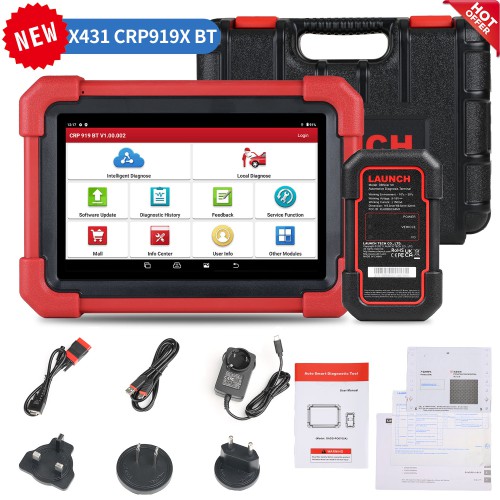 [Global/EU Version]LAUNCH CRP919X BT Car Diagnostic Tool DBScar VII VCI Auto OBD OBD2 Scanner Active Test ECU Coding CANFD DOIP