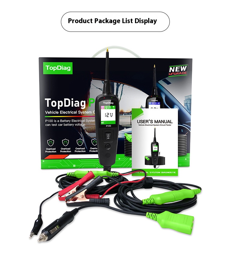Topdiag P100 Automotive Circuit Diagnostic Tool Voltage and Short Circuit Testing and Repair Tool Vehicle Diagnostic Equipment