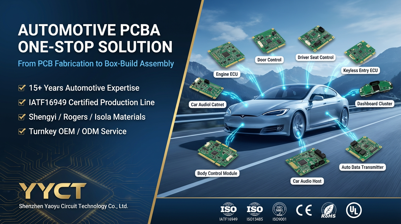 Automotive Grade Engine ECU PCBA, Full Turnkey SMT Assembly &amp; PCB Manufacturing, 100% Function Tested, ISO9001 Certified