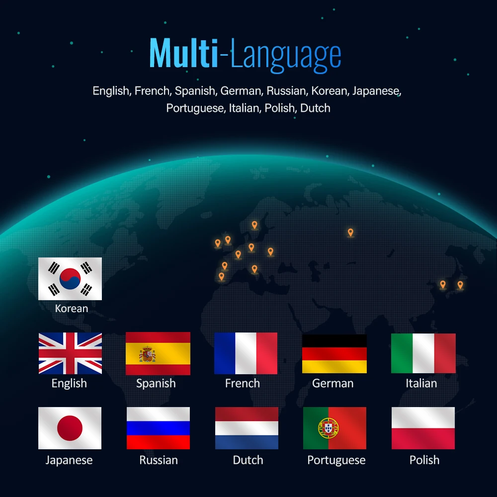 Supported Languages Screen
