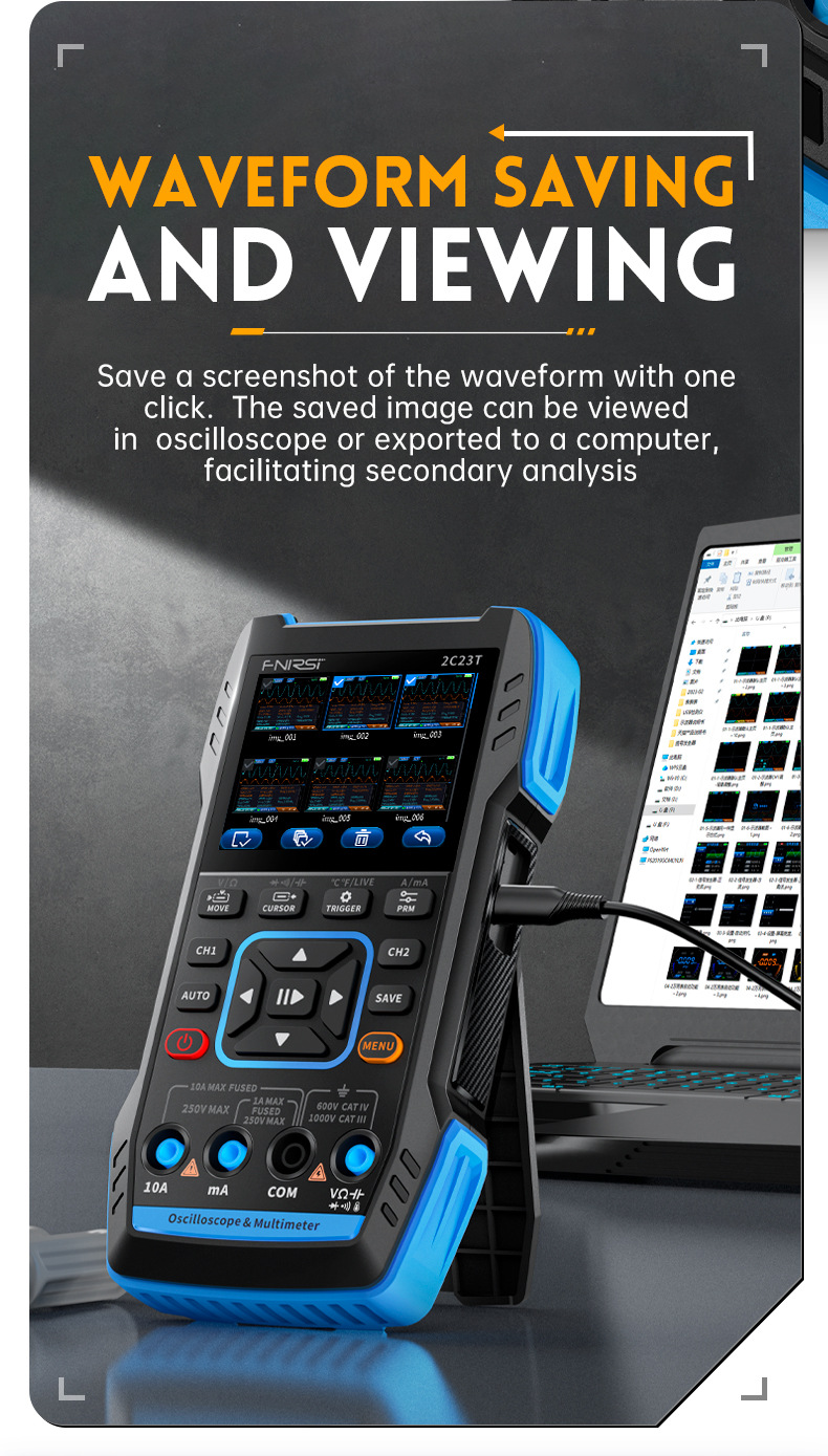 Portable Dual Channel Three-in-One Handheld Digital Oscilloscope for Auto Repair Small and Easy to Use