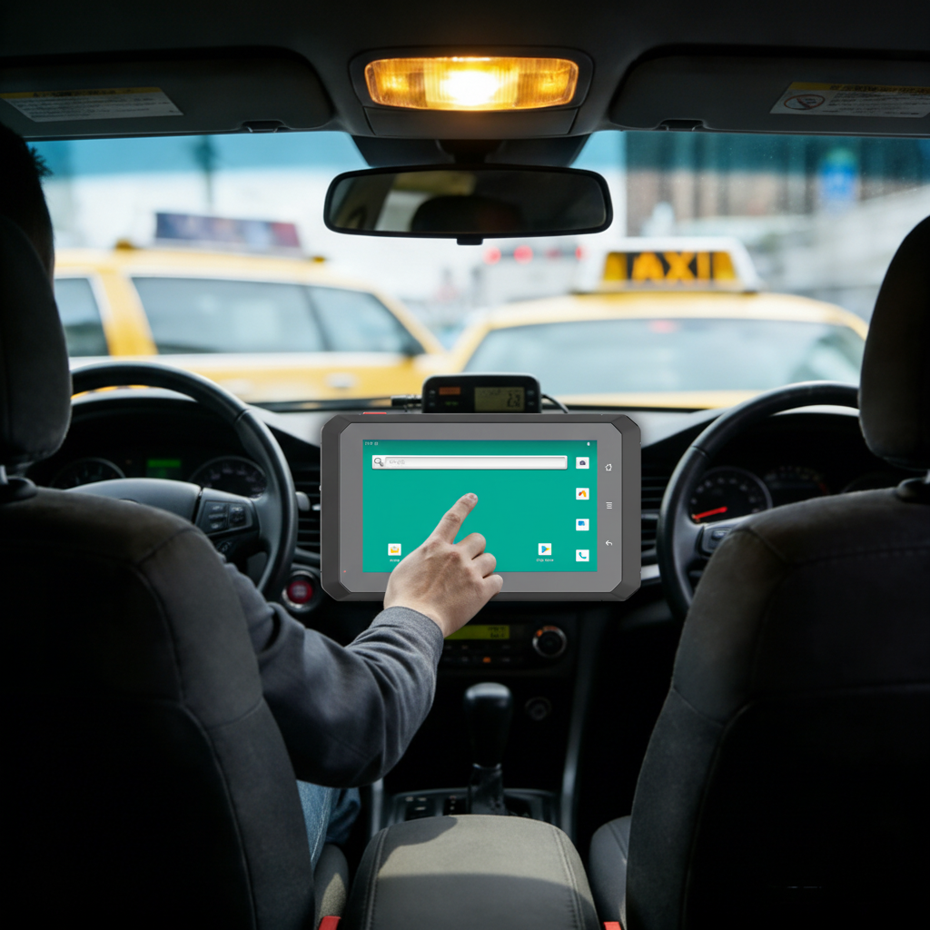 Taxi Tablet Vehicle Mounted All-in-One Cable Design 5 Inch Smart Tablet With 4G WIFI BLE GPS For Taxi Displatch