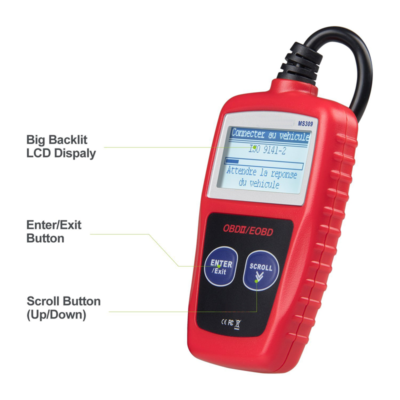 Easy Use OBD II Car Code Reader V1.5 Display Key Programmer VC309 OBD2 Scanner Diagnostic Tools