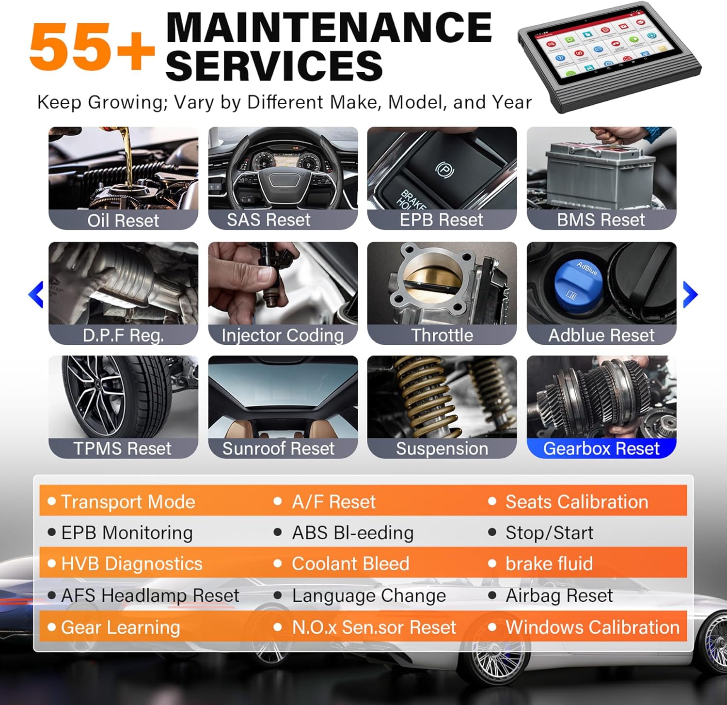 LAUNCH X431 PRO3 V+ 5.0 Full System Diagnostic Tool 10.1" Tablet OBD2 Scanner Topology Mapping Engine Diagnostic Analyzer