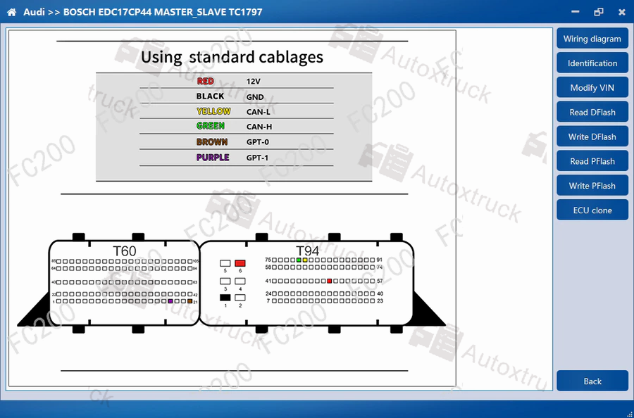 FC200 Software Wiring Information
