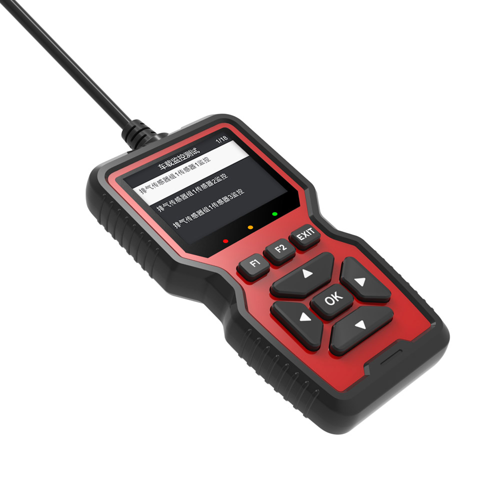 OBD2 Electric Car Scanner English Engine Fault Diagnosis Tool with 12-Month Warranty Diagnostic Code Reader 24V LCD Display