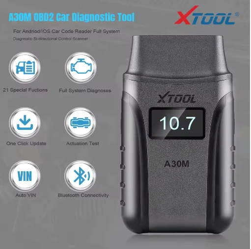 Xtool A30m OBD2 Car Diagnostic Tool for Andriod/Ios Car Code Reader Full System Diagnostic Bi-Directional Control Scanner