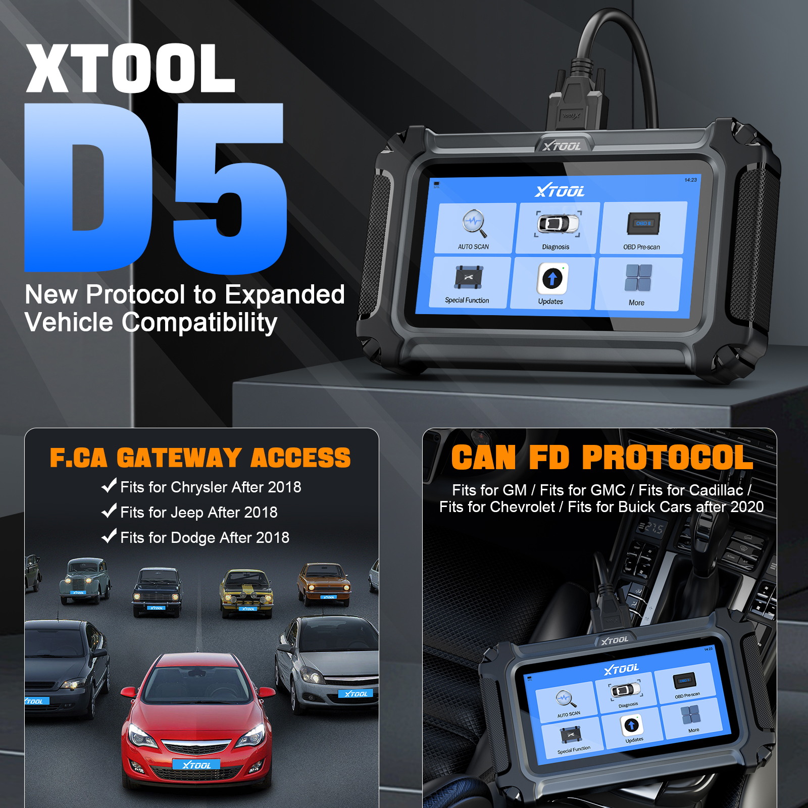 XTOOL D5 4 In 1 Live Data Graph