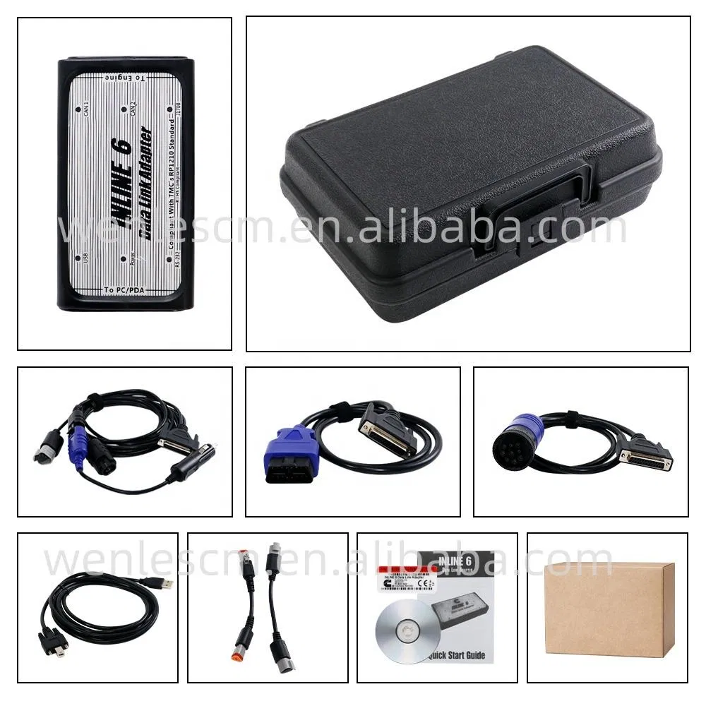 Mrgaguge Truck Diagnostic Scanner for Inline 6 Data Link Adapter Kit Heavy-Duty Diagnostic OBD2 Scanner for Cummins