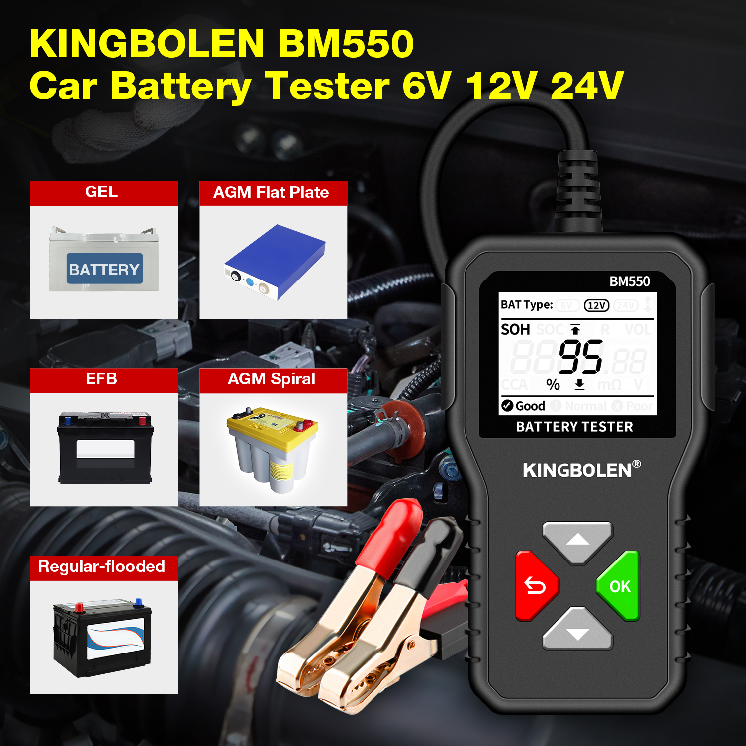 BM550 battery diagnostic tool car battery analysis tester universal detection equipment