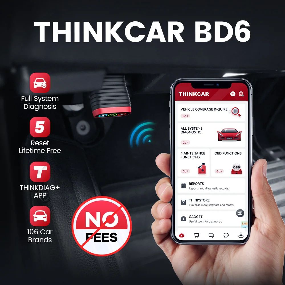 THINKCAR BD6 OBD2 Scanner Full System Diagnostic Tool