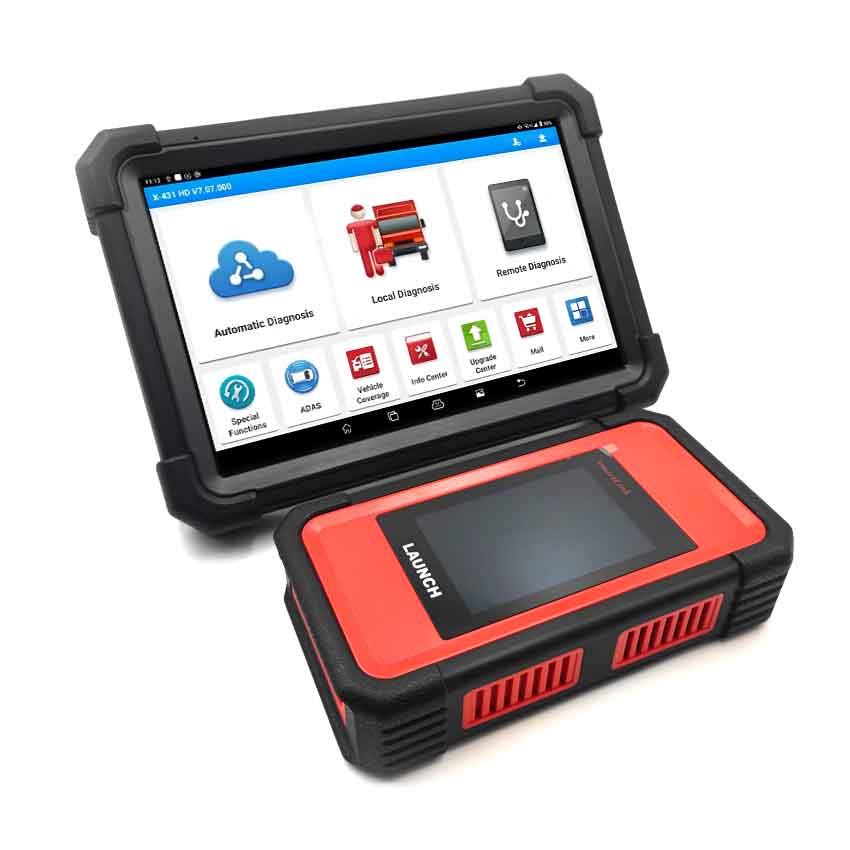 2025 LAUNCH X431 V+ HD Diesel Truck Scanner with Bi-Directional Control and Full System Diagnostics for Fleet Maintenance