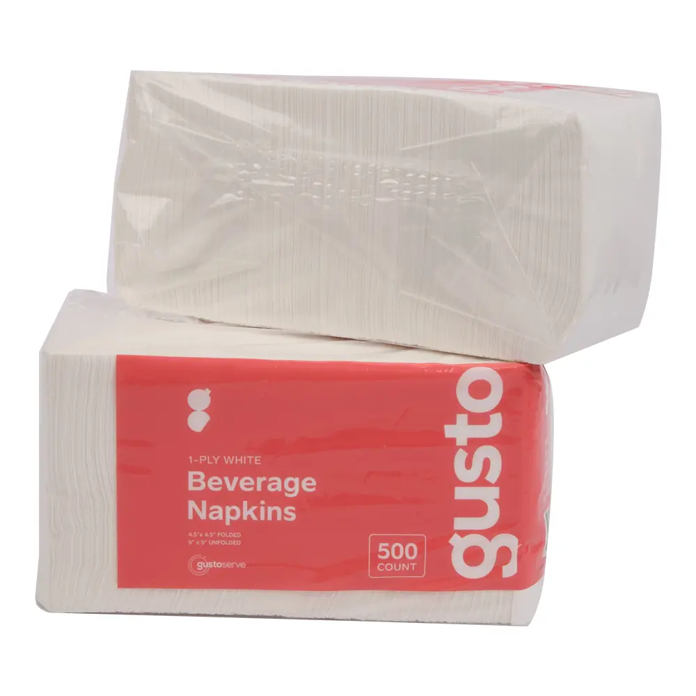 China 1 Ply 500 Sheet Dinner Napkins Good Quality Beverage Napkins Supplier, Factories