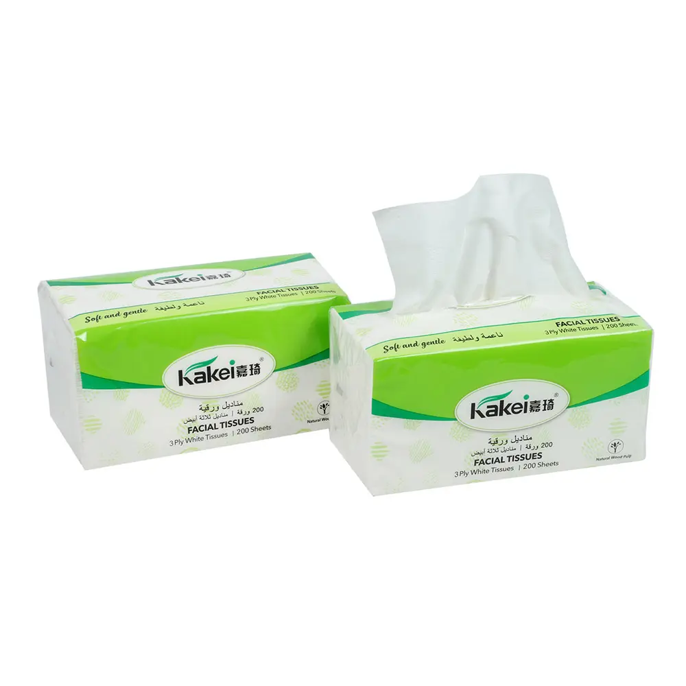 ODM High Quality Comfortable3-Ply Facial Paper Tissue for Home Use Product, Exporter