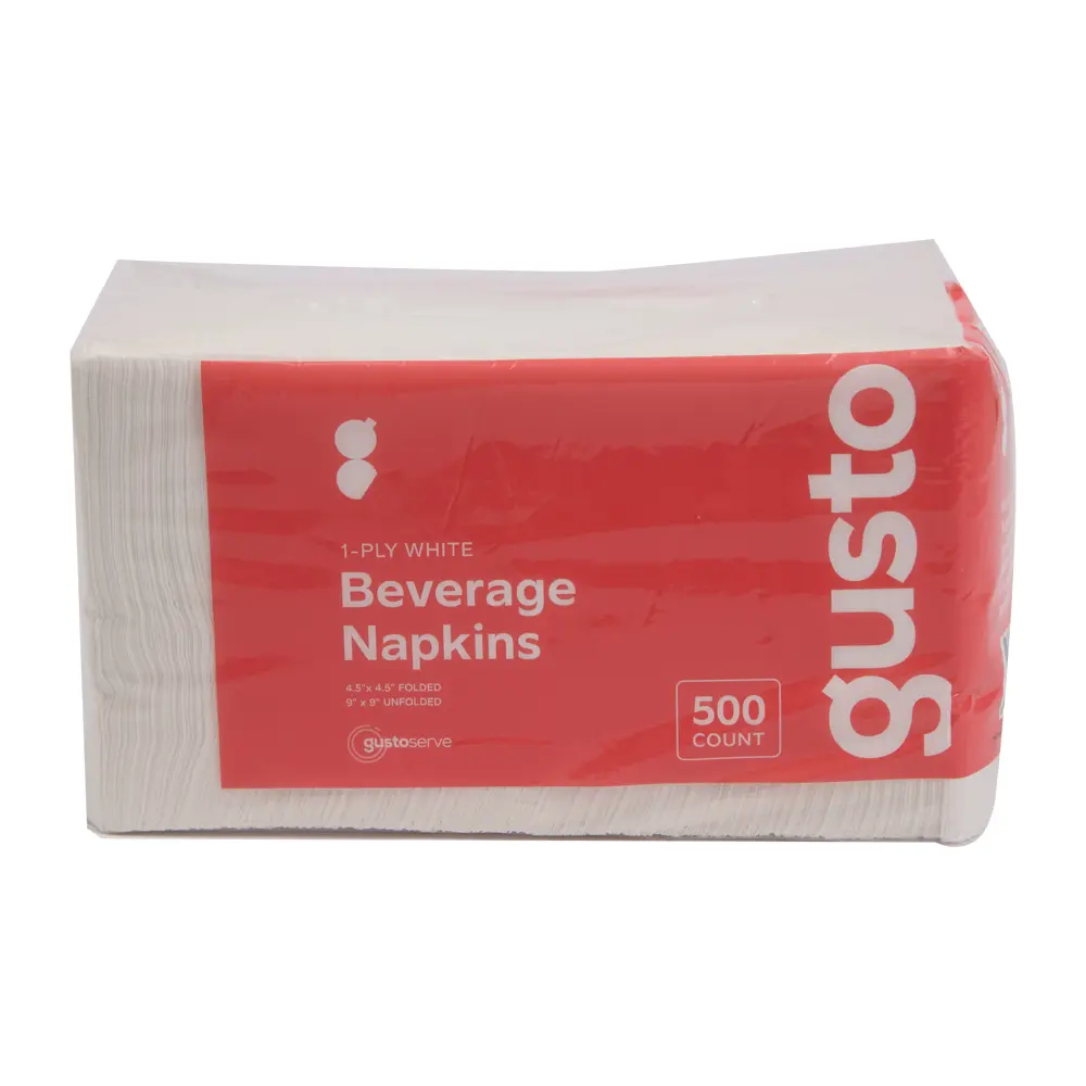 China 1 Ply 500 Sheet Dinner Napkins Good Quality Beverage Napkins Supplier, Factories